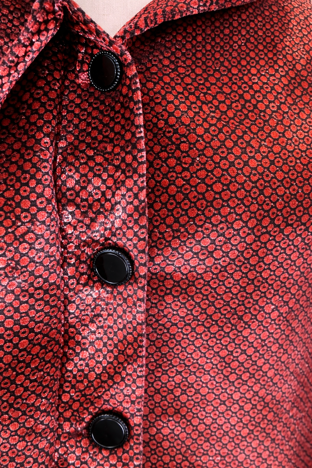 Veste en velours de soie imprimé Balenciaga vintage