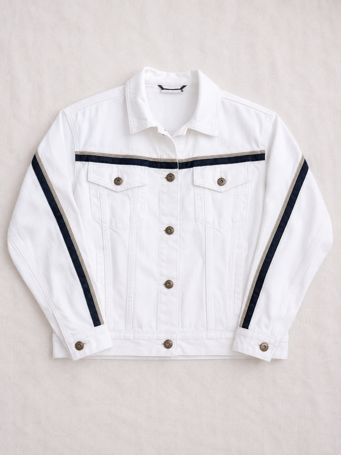 Vintage white denim jacket Louis Féraud