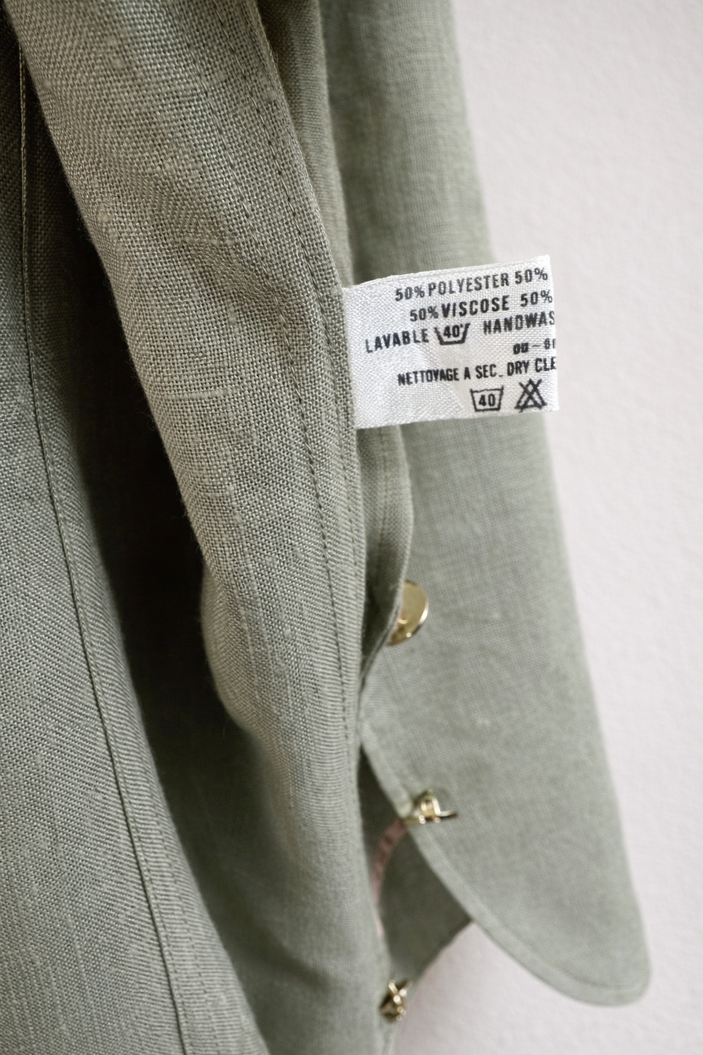 Blazer en lin olive Burberry vintage authentique