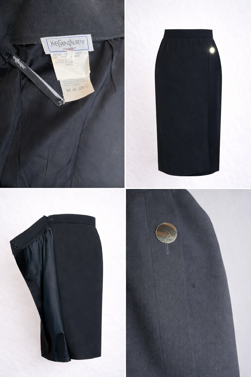 Blazer en laine noire  Yves Saint Laurent vintage authentique
