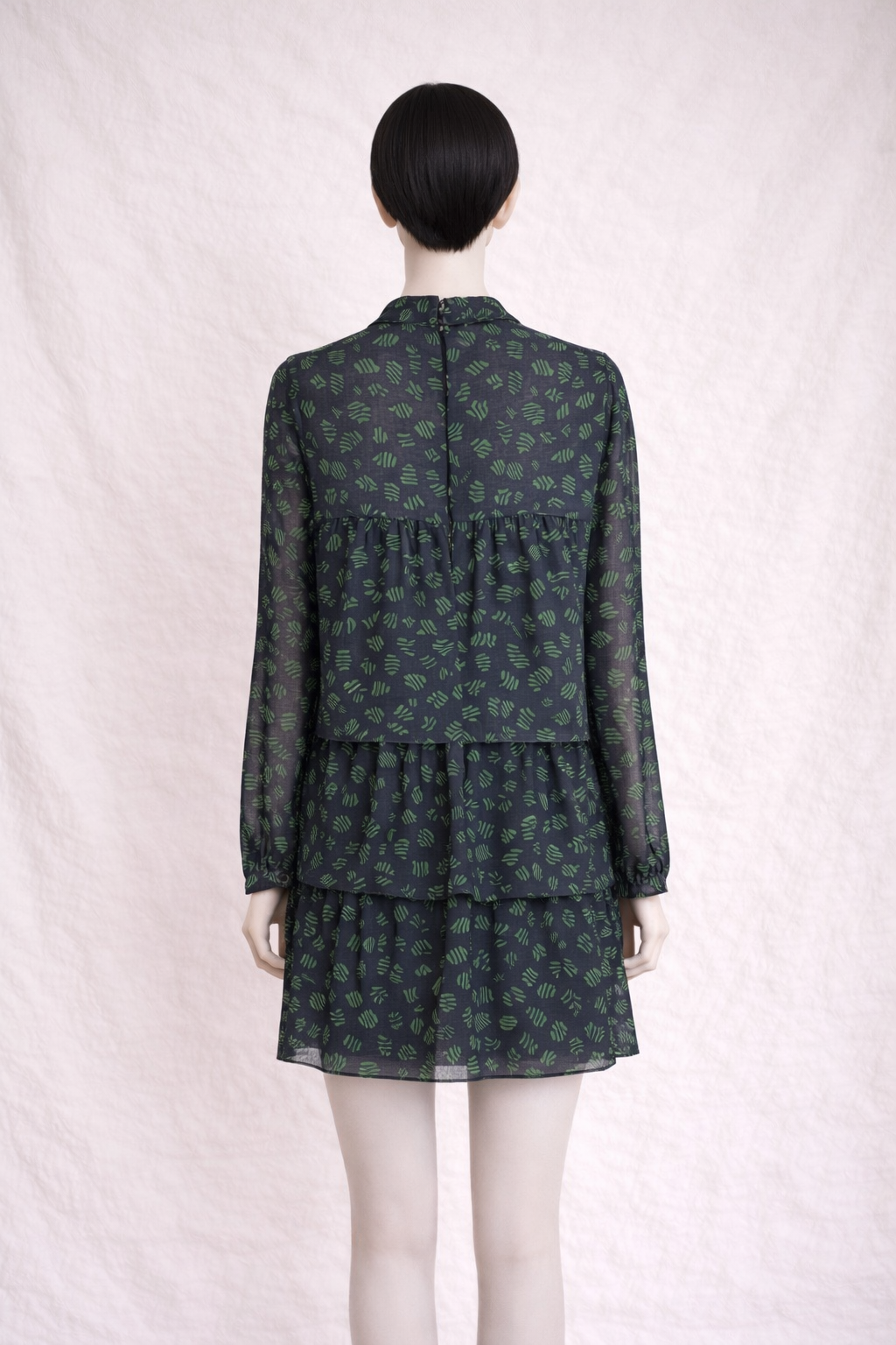 Robe en laine et soie vert Vanessa Seaward