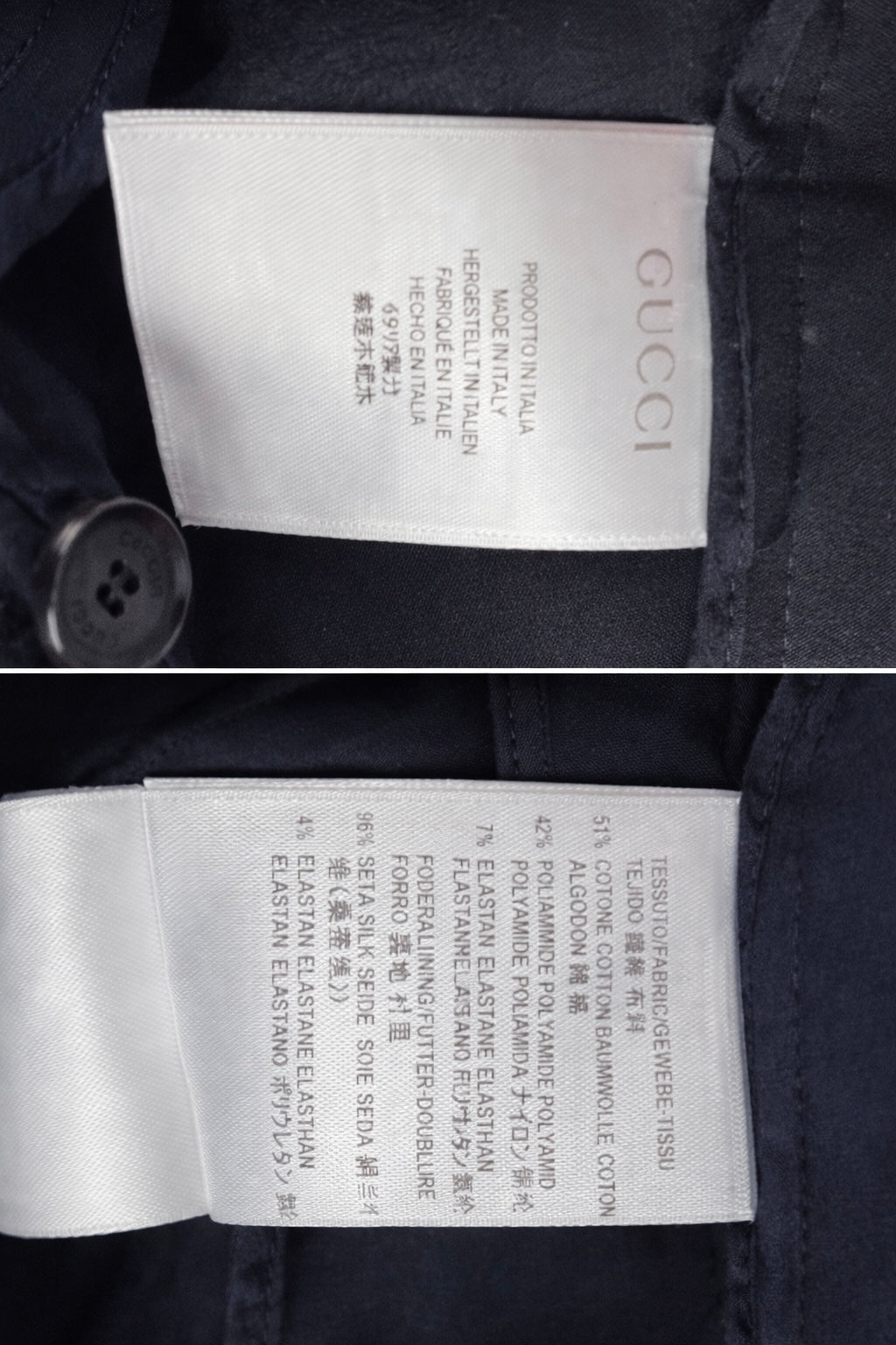 Gucci pantalon bleu marine authentique