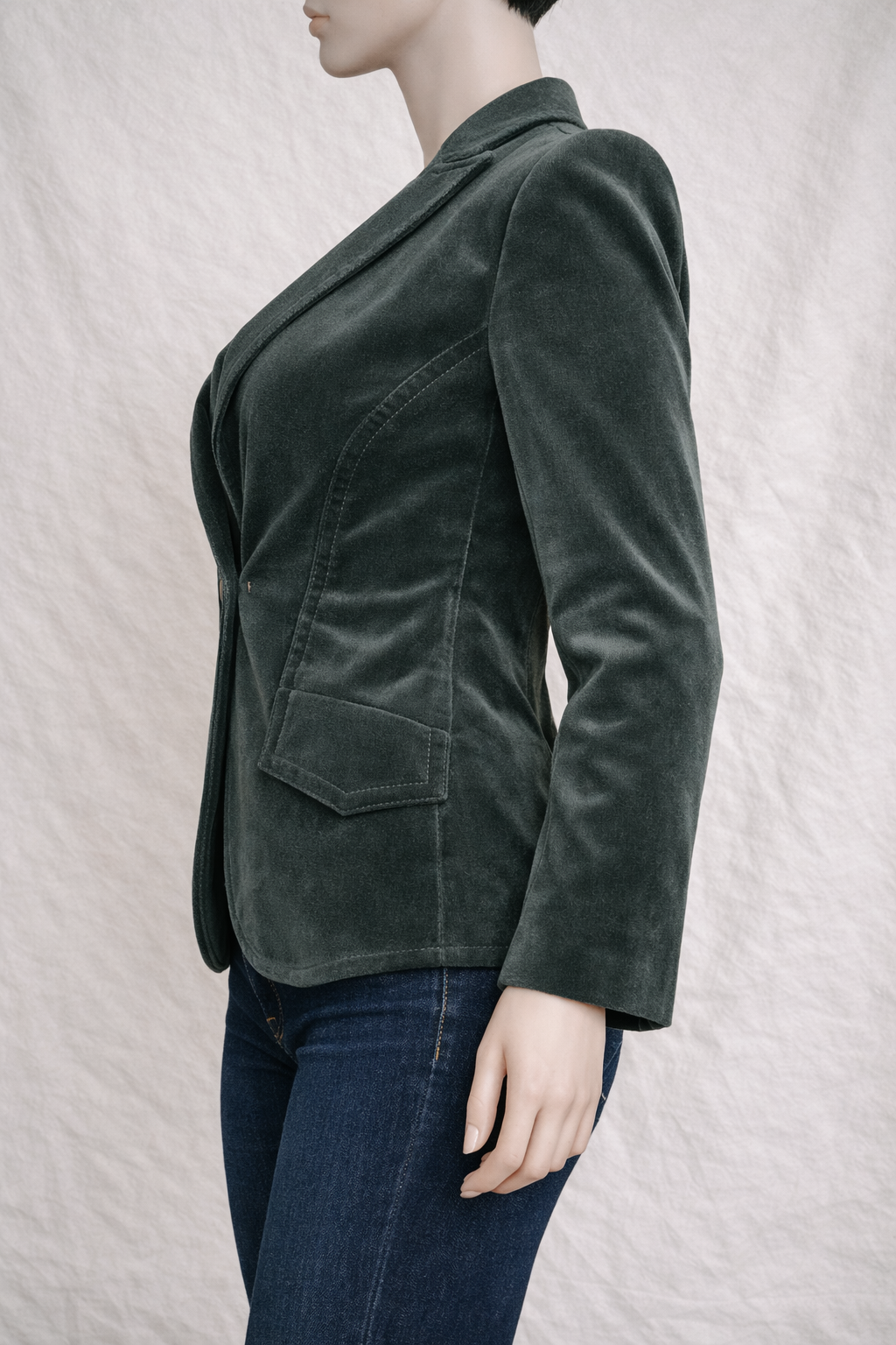 Blazer Gucci en velours vert foncé authentique