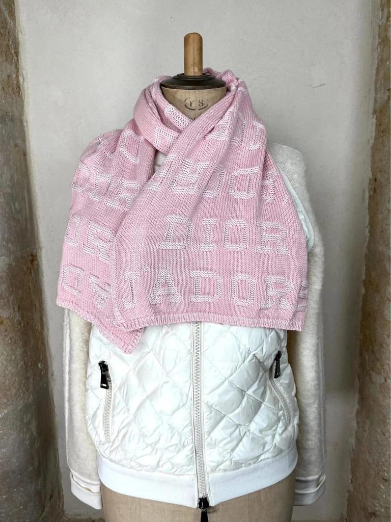 Écharpe rose Dior J’adore en maille coton