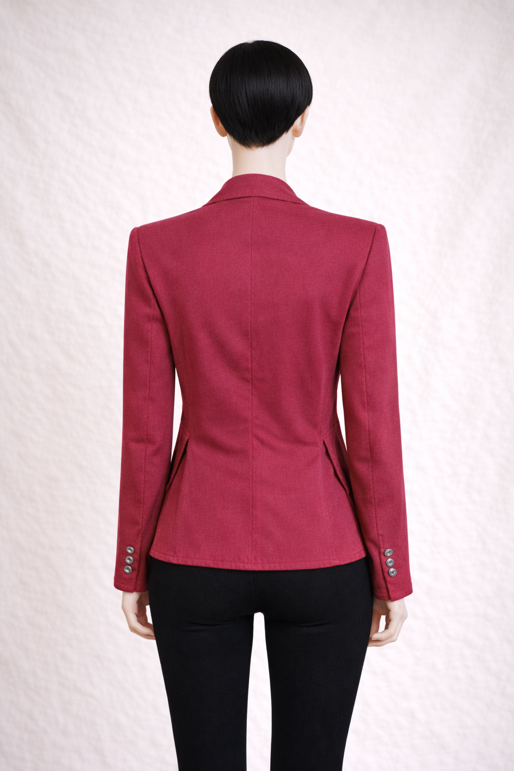 Blazer authentique Yves Saint Laurent Rive Gauche en coton bordeaux circa 2010