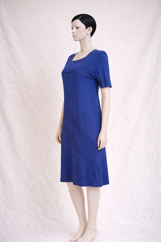 Robe Yves Saint Laurent  couleur bleu cobalt vintage authentique