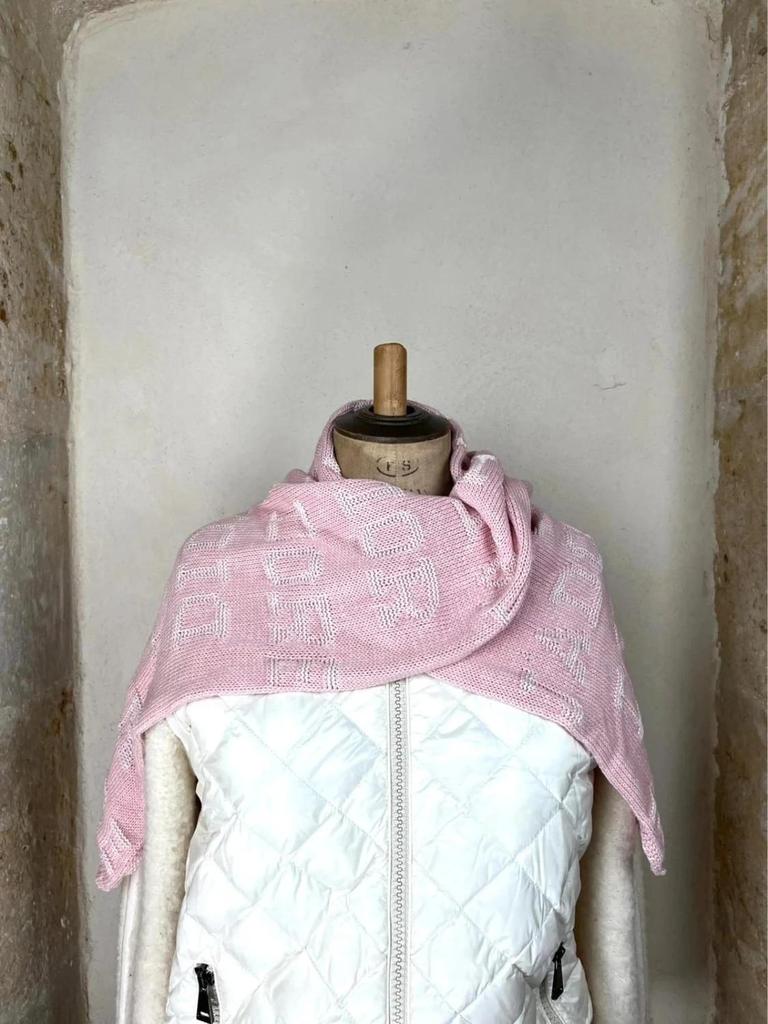 Écharpe rose Dior J’adore en maille coton