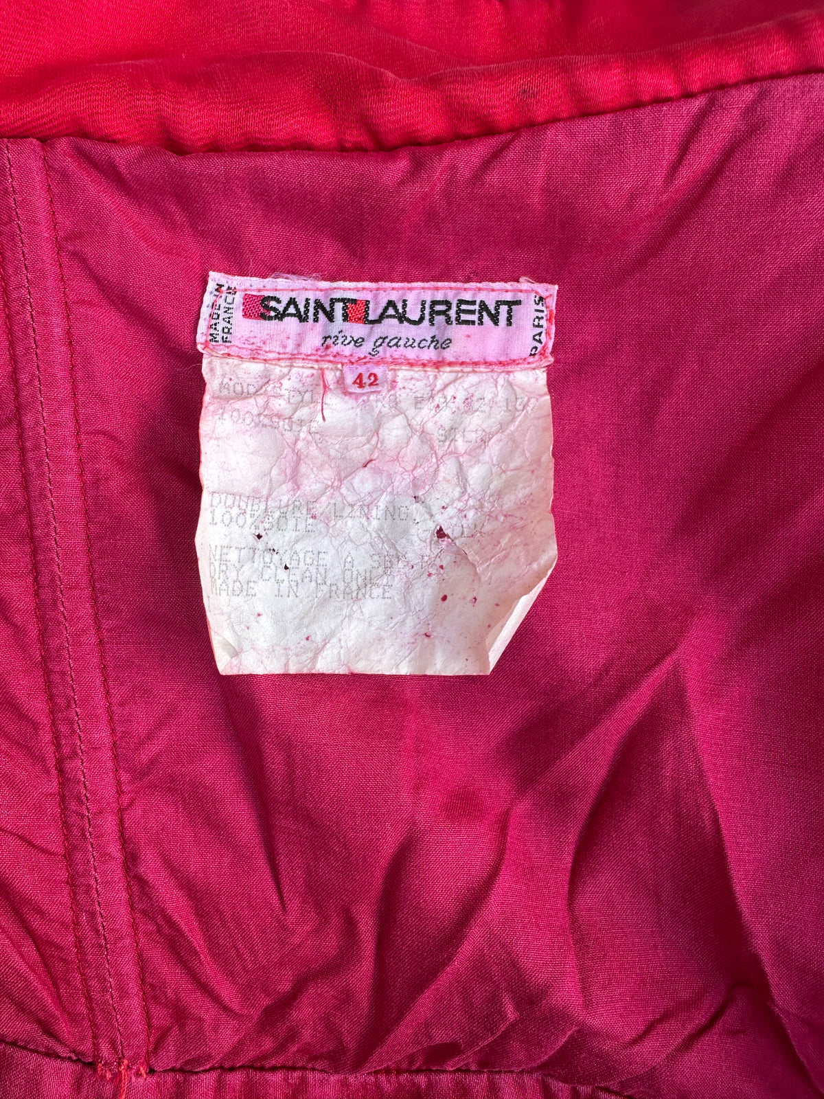Robe longue rouge Saint Laurent vintage authentique