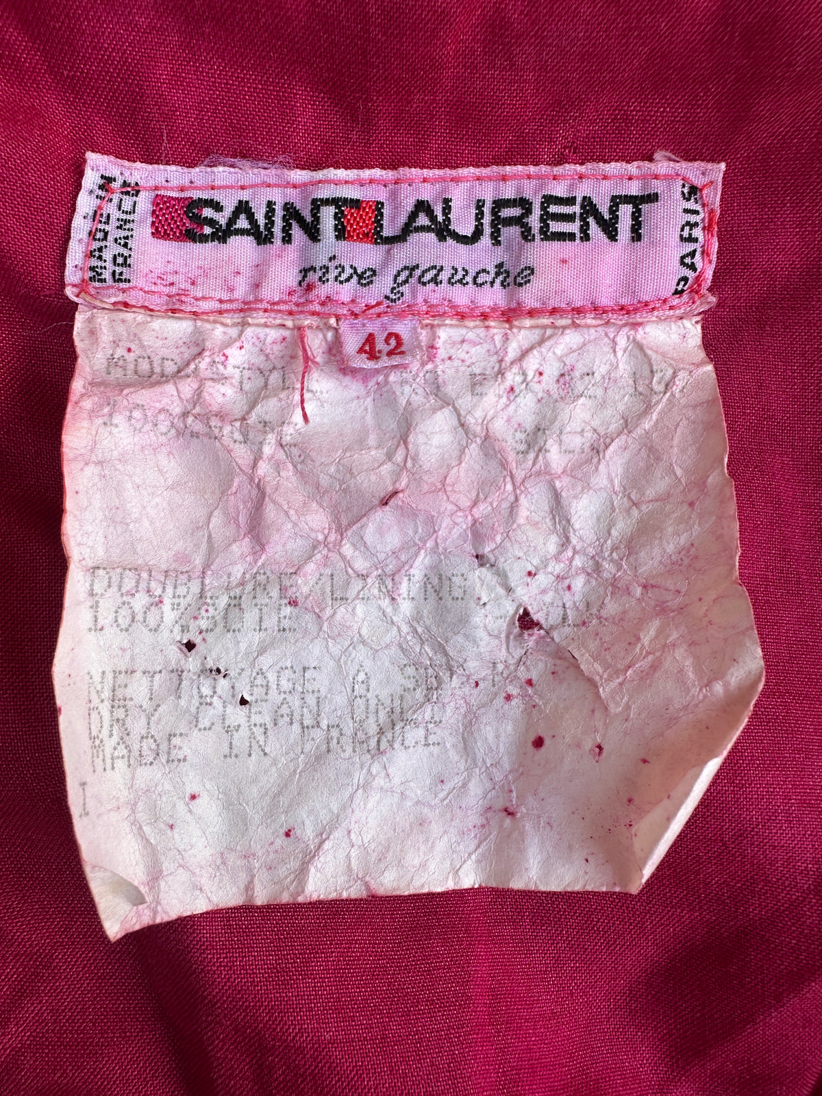 Robe longue rouge Saint Laurent vintage authentique