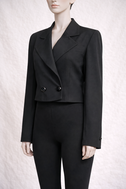 Blazer en laine Yves Saint Laurent noire vintage authentique