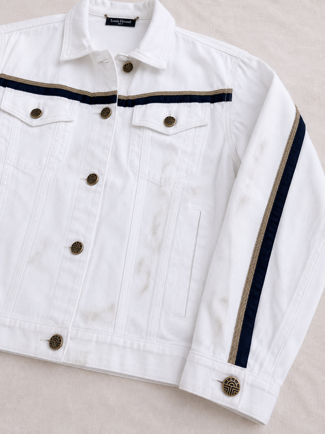 Vintage white denim jacket Louis Féraud