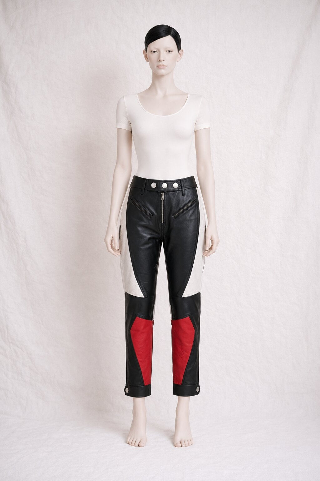 Nouveau pantalon Zadig & Voltaire en cuir noir authentique