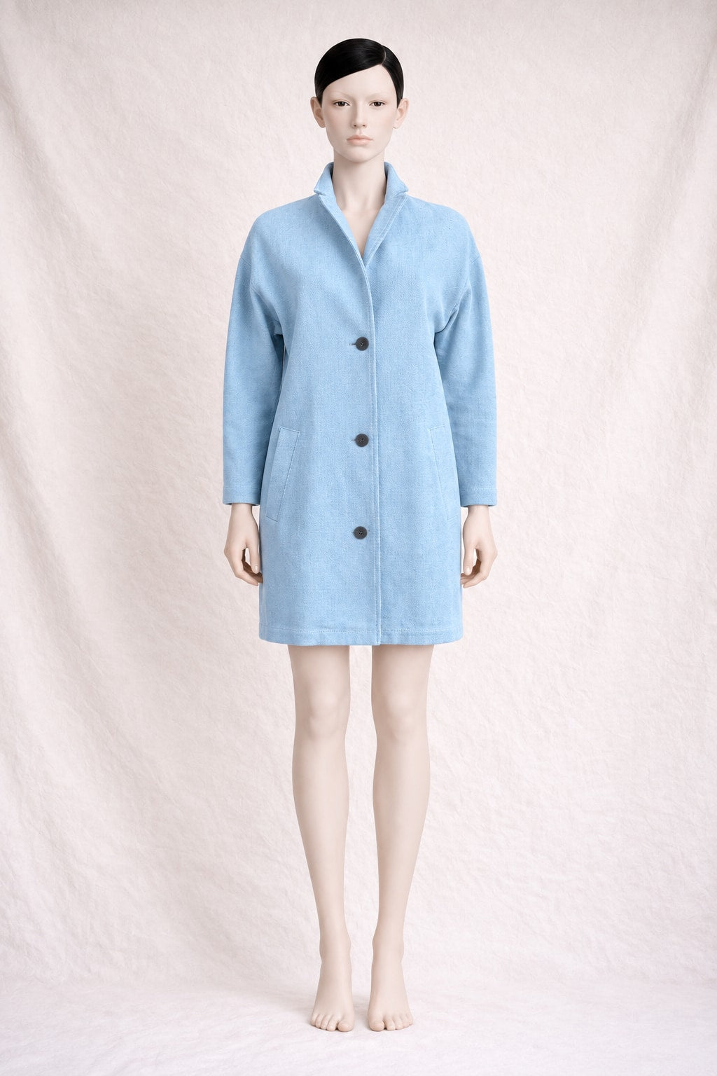 Bensimon Coat in Light Blue Cotton Vintage Authentic