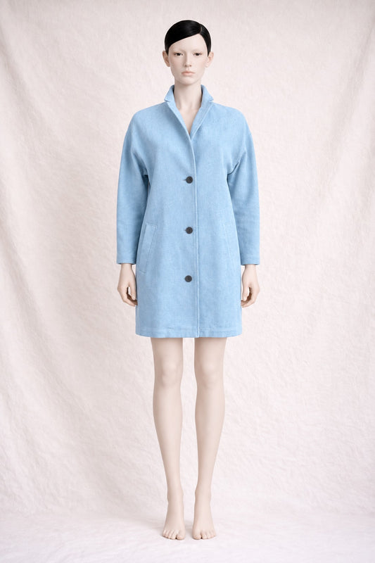 Bensimon Coat in Light Blue Cotton Vintage Authentic