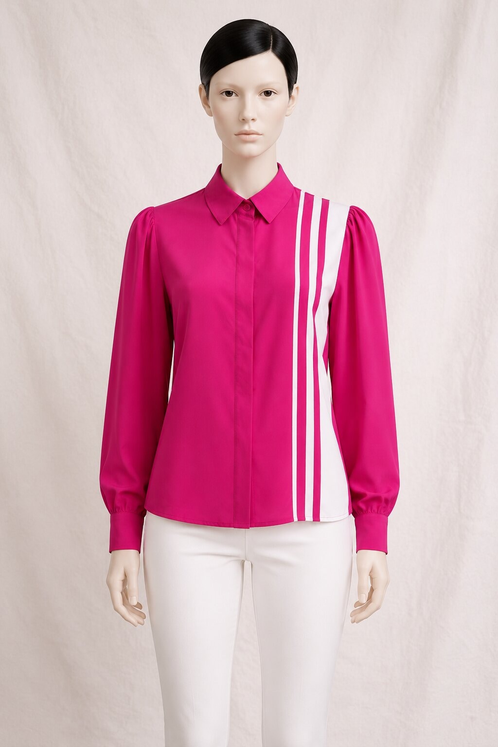 Authentic Vintage Fuchsia Louis Féraud Shirt in Polyester
