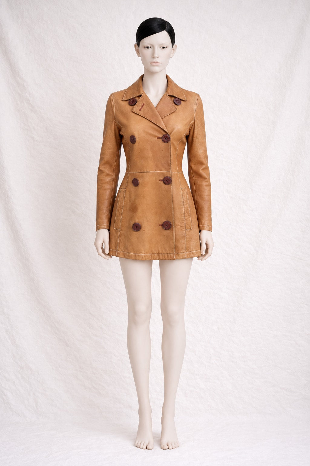 Dolce & Gabbana Vintage Authentic Camel Leather Tailored Jacket