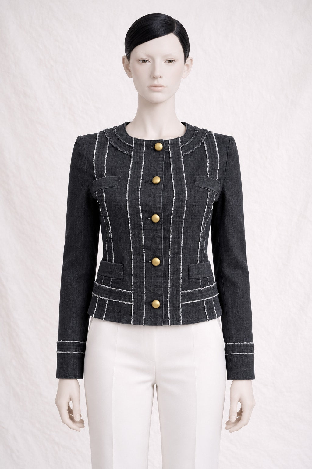 Veste en jean Armani en denim gris vintage authentique