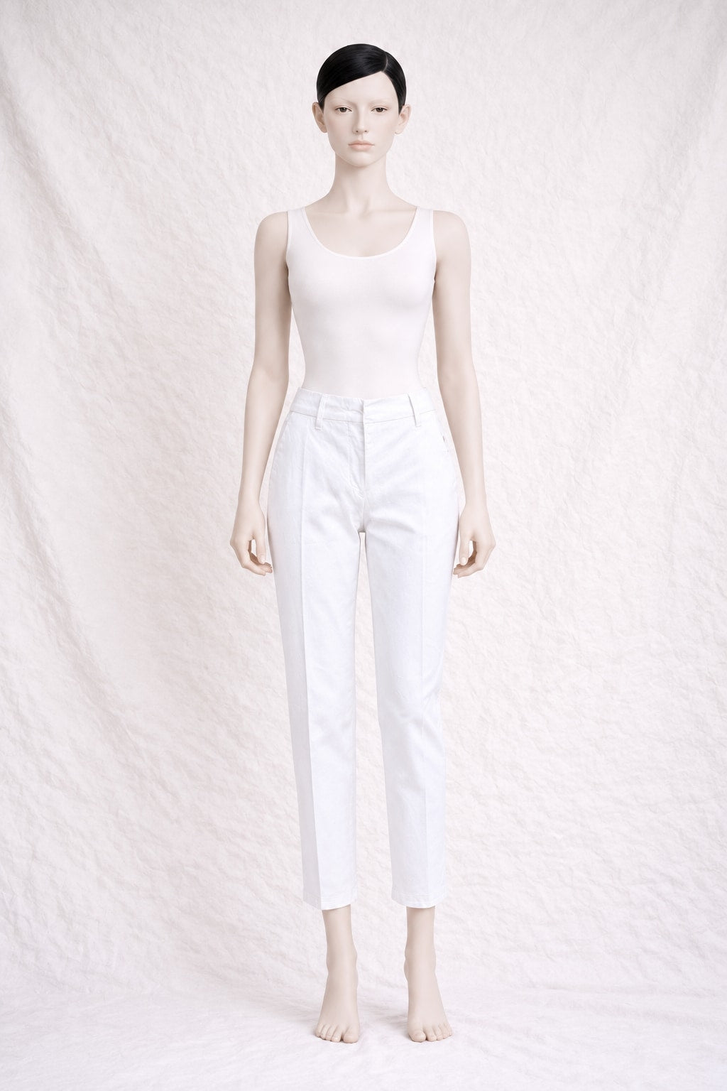 Authentic Vintage White Cotton Trousers by Prada