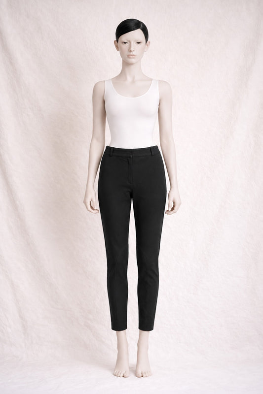 Authentic Vintage Black Cotton Trousers by Joseph