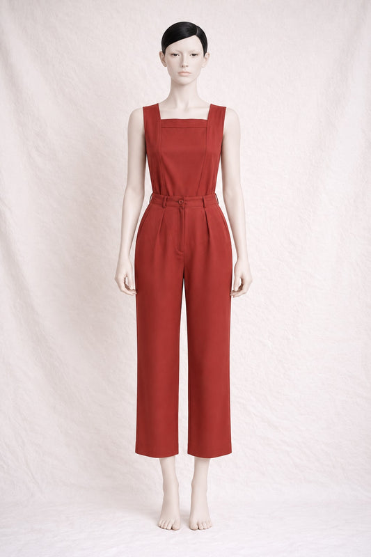 Authentic Vintage Terracotta Viscose Trousers Suit Yves Saint Laurent