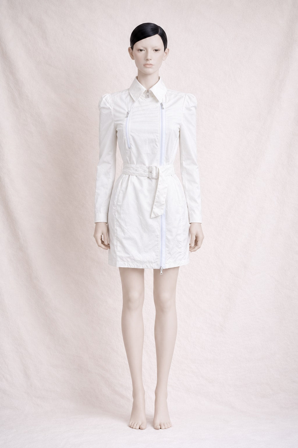 Authentic Vintage White Nylon Trench Alexander McQueen