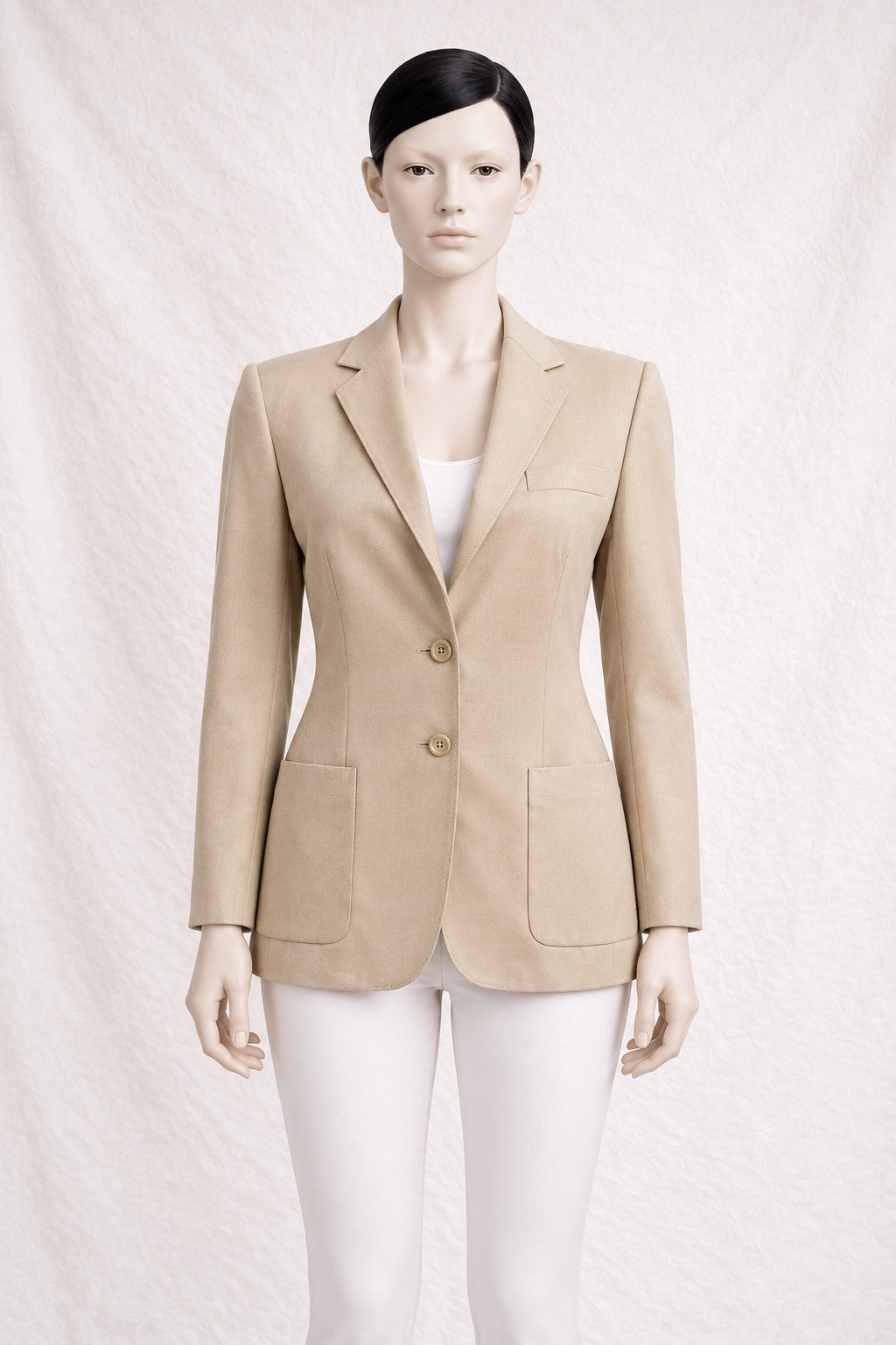 Blazer Burberry en laine beige vintage authentique