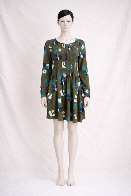 Authentic Vintage Khaki Cotton Summer Dress Zadig & Voltaire