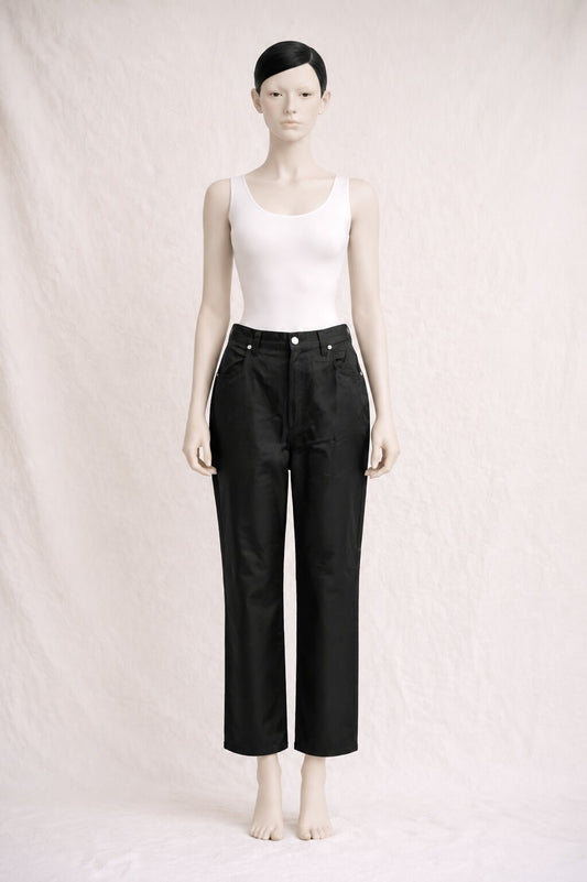 Christian Lacroix Vintage Authentic Black Satin Cotton Trousers