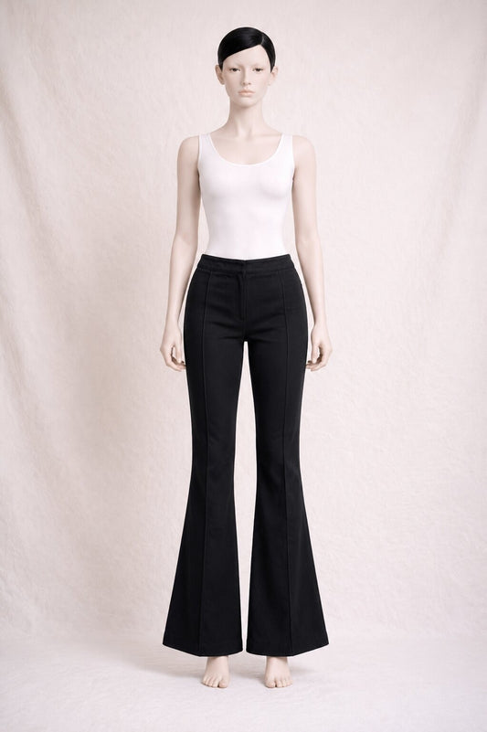 Authentic Vintage Black Cotton Flared Jeans Givenchy