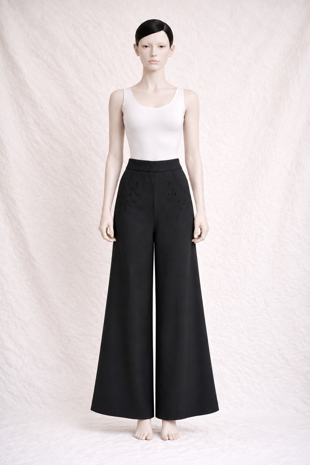 Gudule Trousers in Authentic Vintage Black Wool