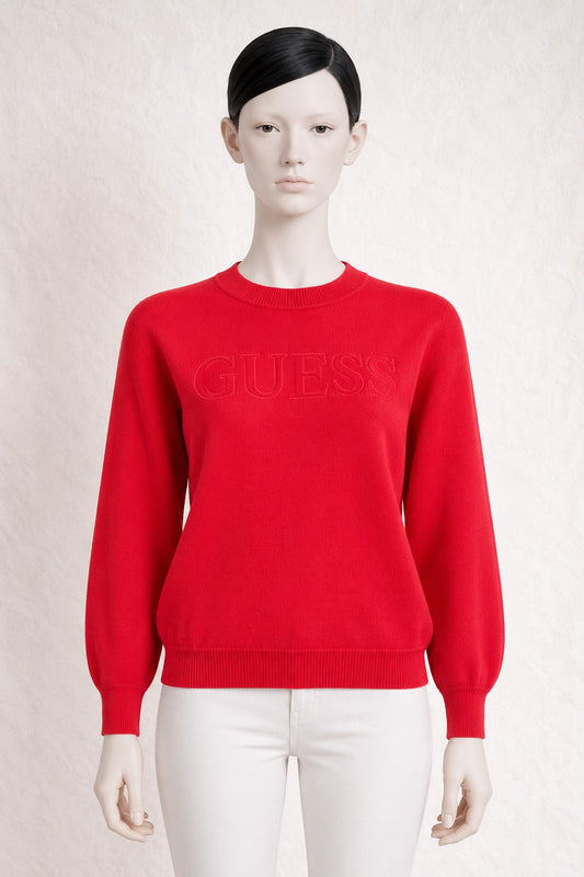 Authentic Vintage Red Knit Guess Jumper