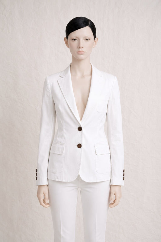 Blazer Dolce & Gabbana in authentic white cotton