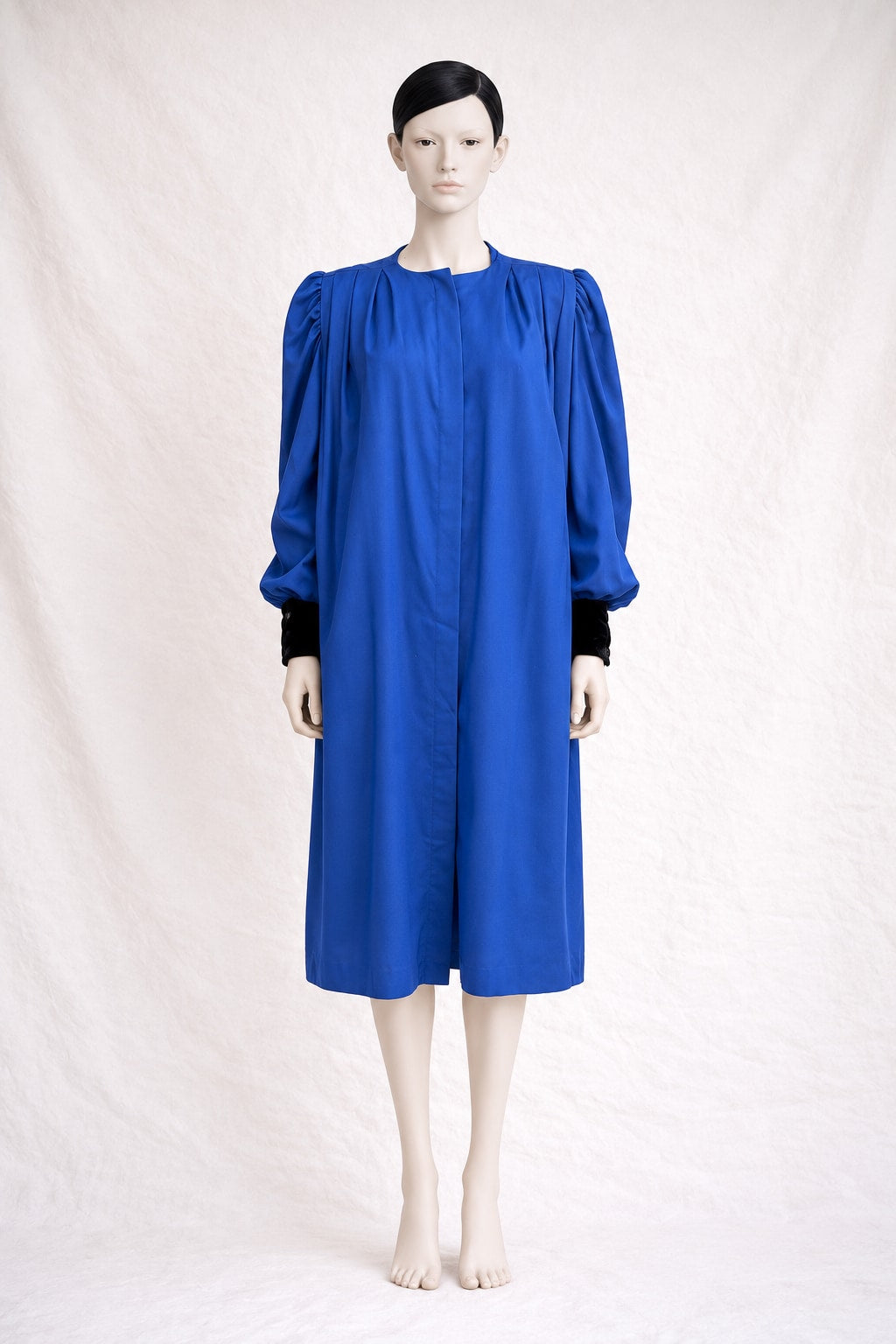 Manteau Lanvin en laine bleu vintage authentique