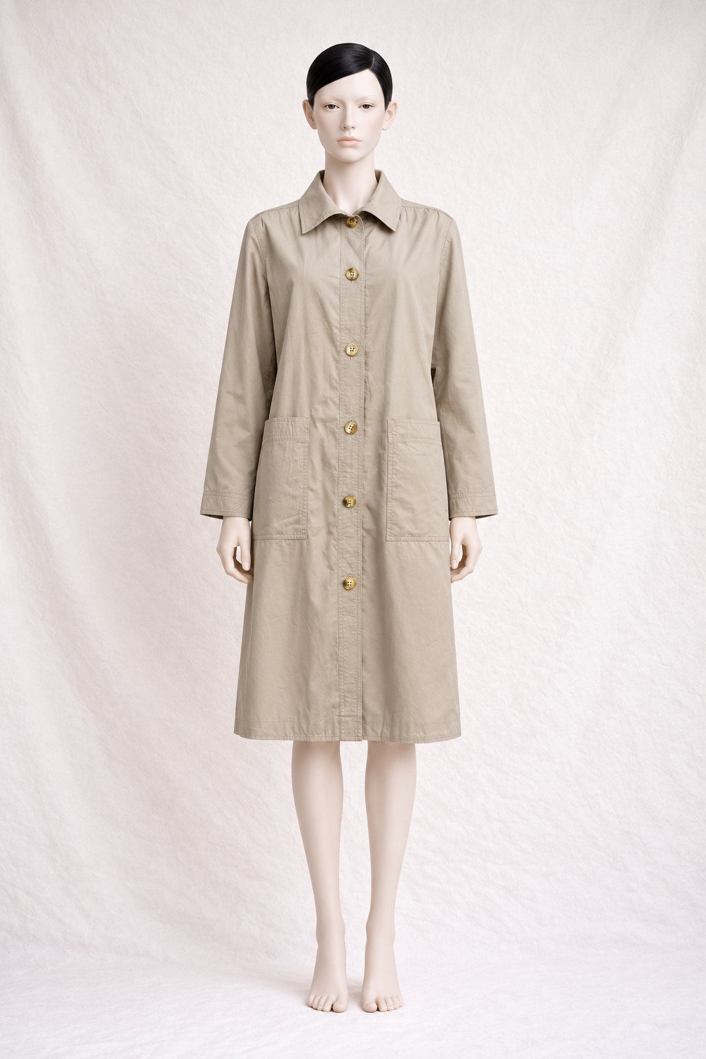 Trench Emanuel Ungaro en coton beige vintage authentique circa 70s
