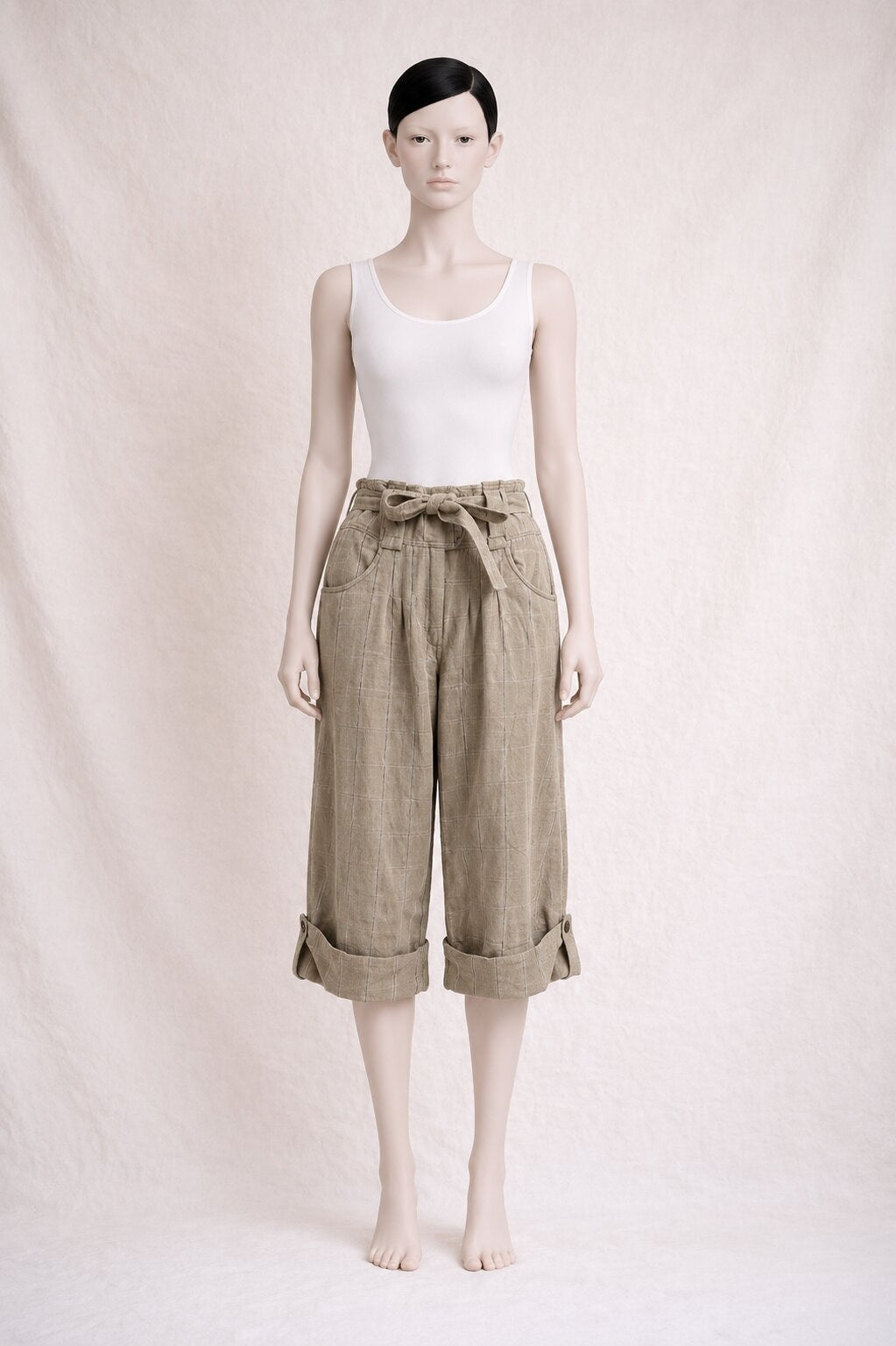 Cotélac Beige Cotton Shorts