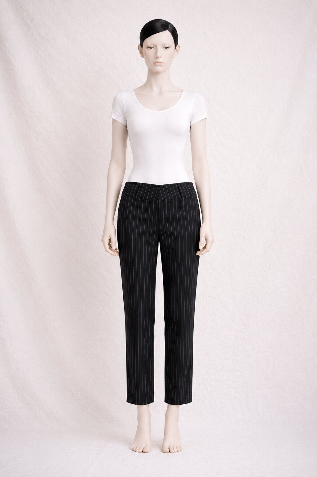 Authentic vintage striped grey - black cotton trousers by Armani