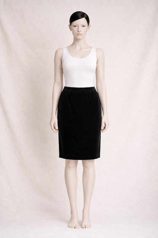 Vintage Authentic Black Velvet YSL Skirt