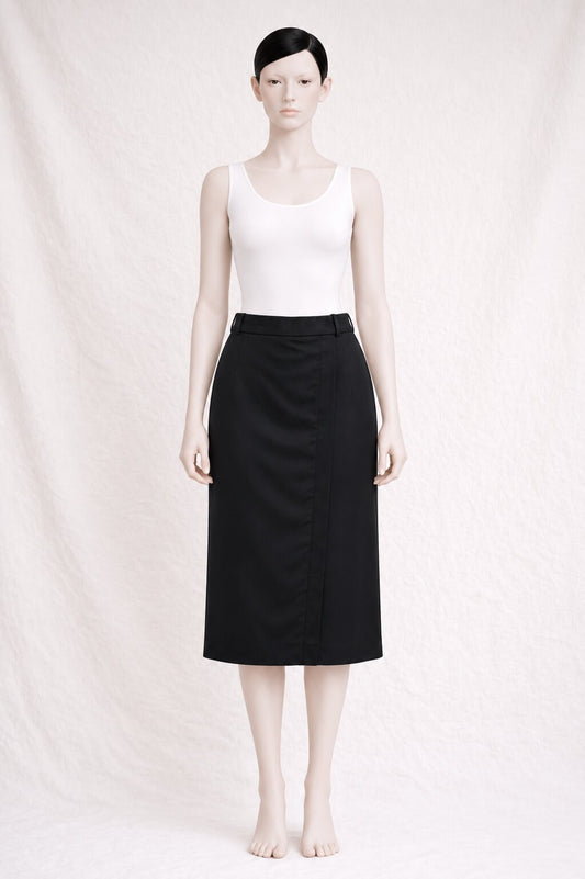 Givenchy Vintage Authentic Black Wool Skirt