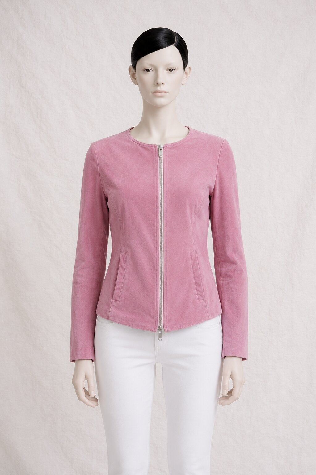 Veste Vintage J. Sebastien Vassal en Daim Rose