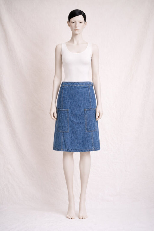 Authentic vintage blue denim skirt Kenzo