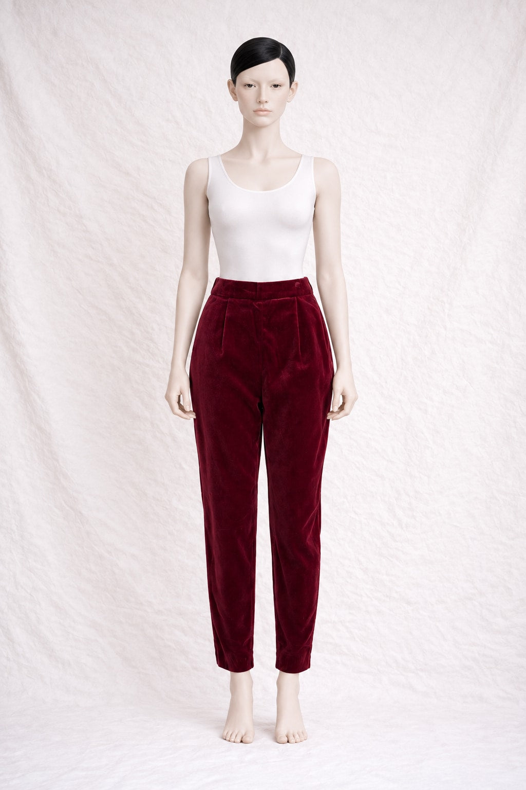 Pantalon Kenzo en velours bordeaux vintage authentique