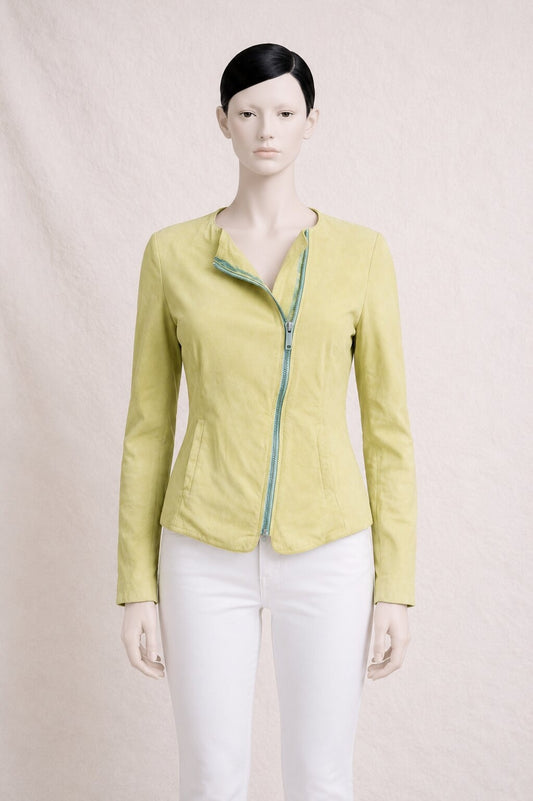 Authentic Vintage Pistachio Suede Jacket by J. Sebastien Vassal
