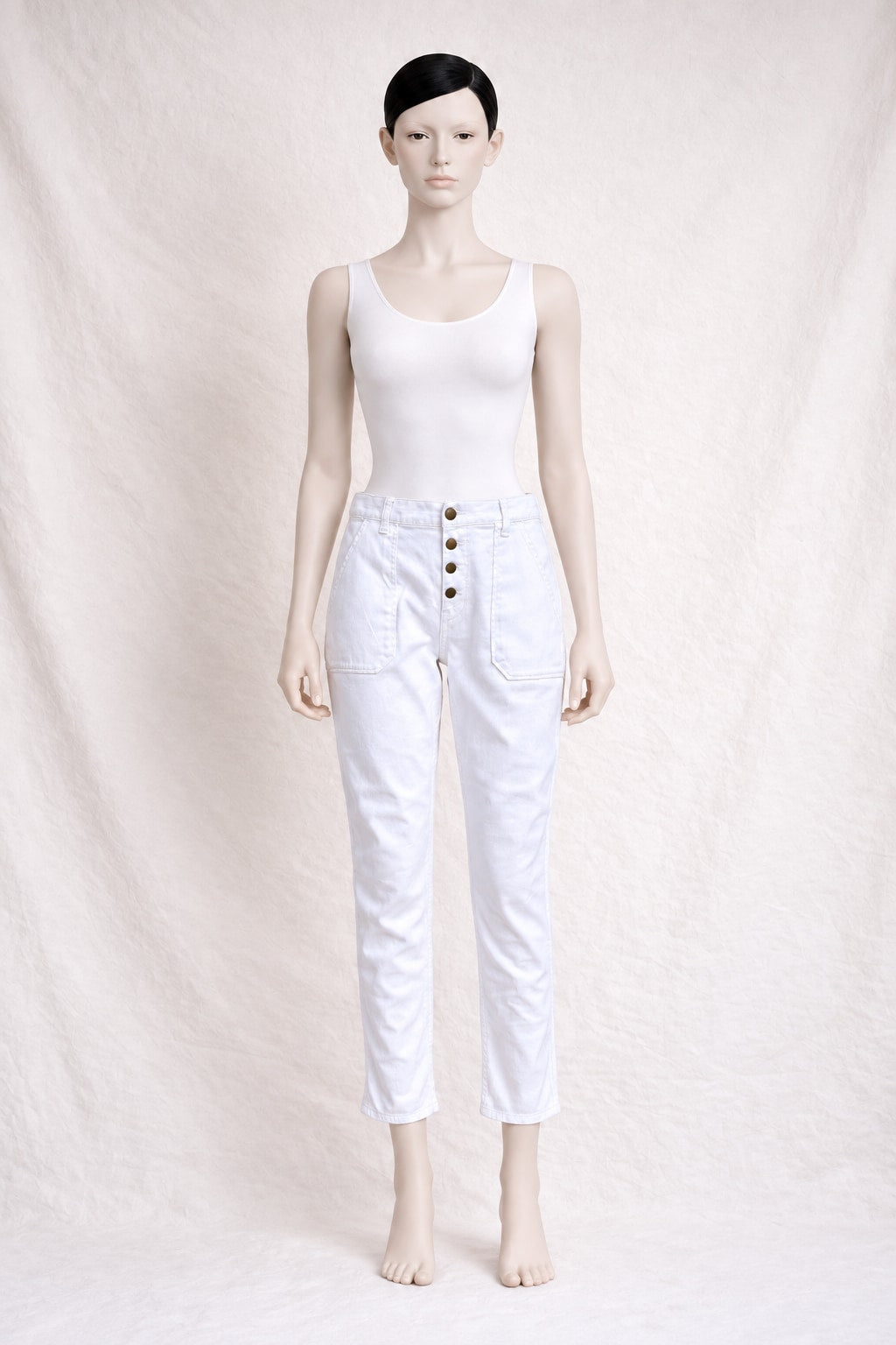 Authentic Vintage White Denim Jeans Ba&sh