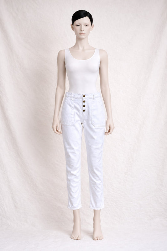 Authentic Vintage White Denim Jeans Ba&sh