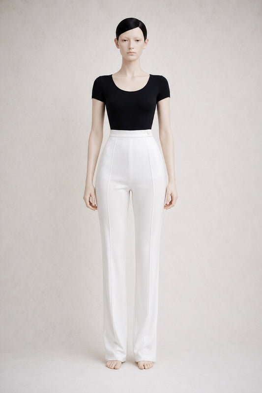 New Gianfranco Ferré Vintage Authentic White Viscose Trousers