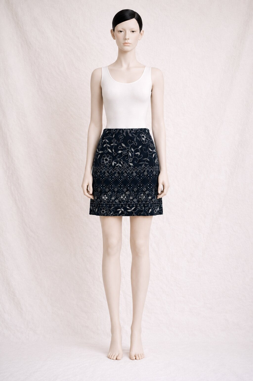Vintage Kenzo Short Skirt in Authentic Black Viscose