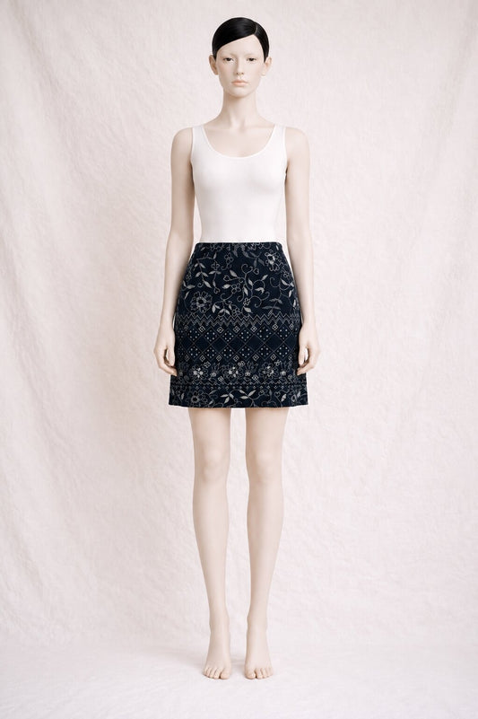 Vintage Kenzo Short Skirt in Authentic Black Viscose