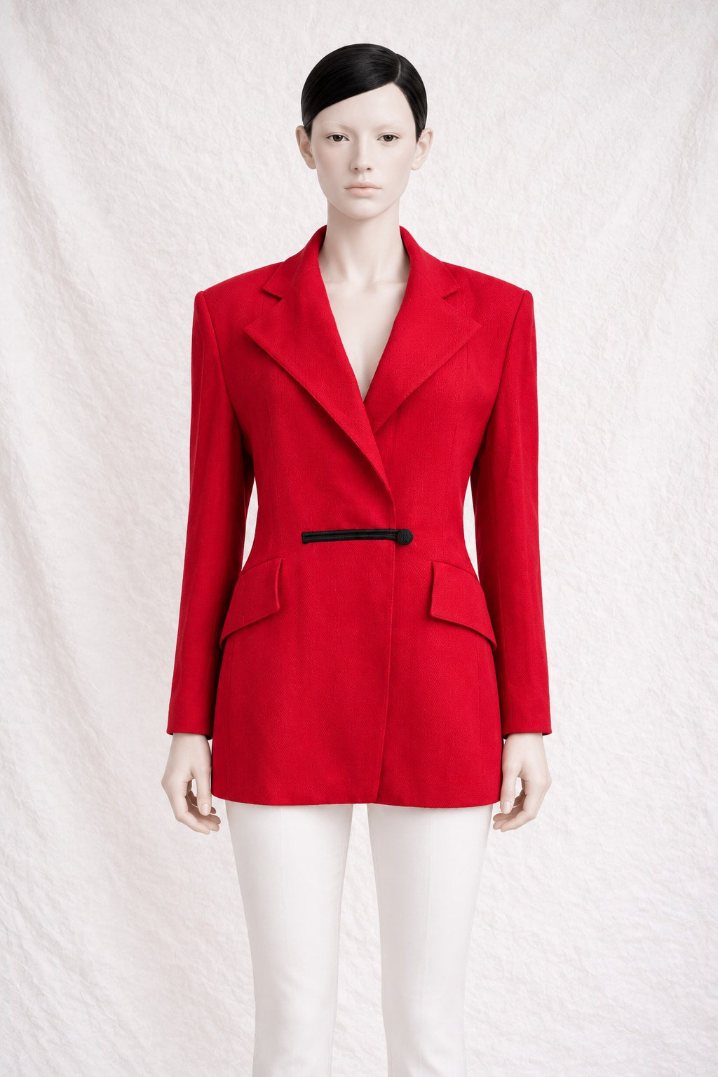 Blazer Guy Laroche en laine rouge vintage authentique
