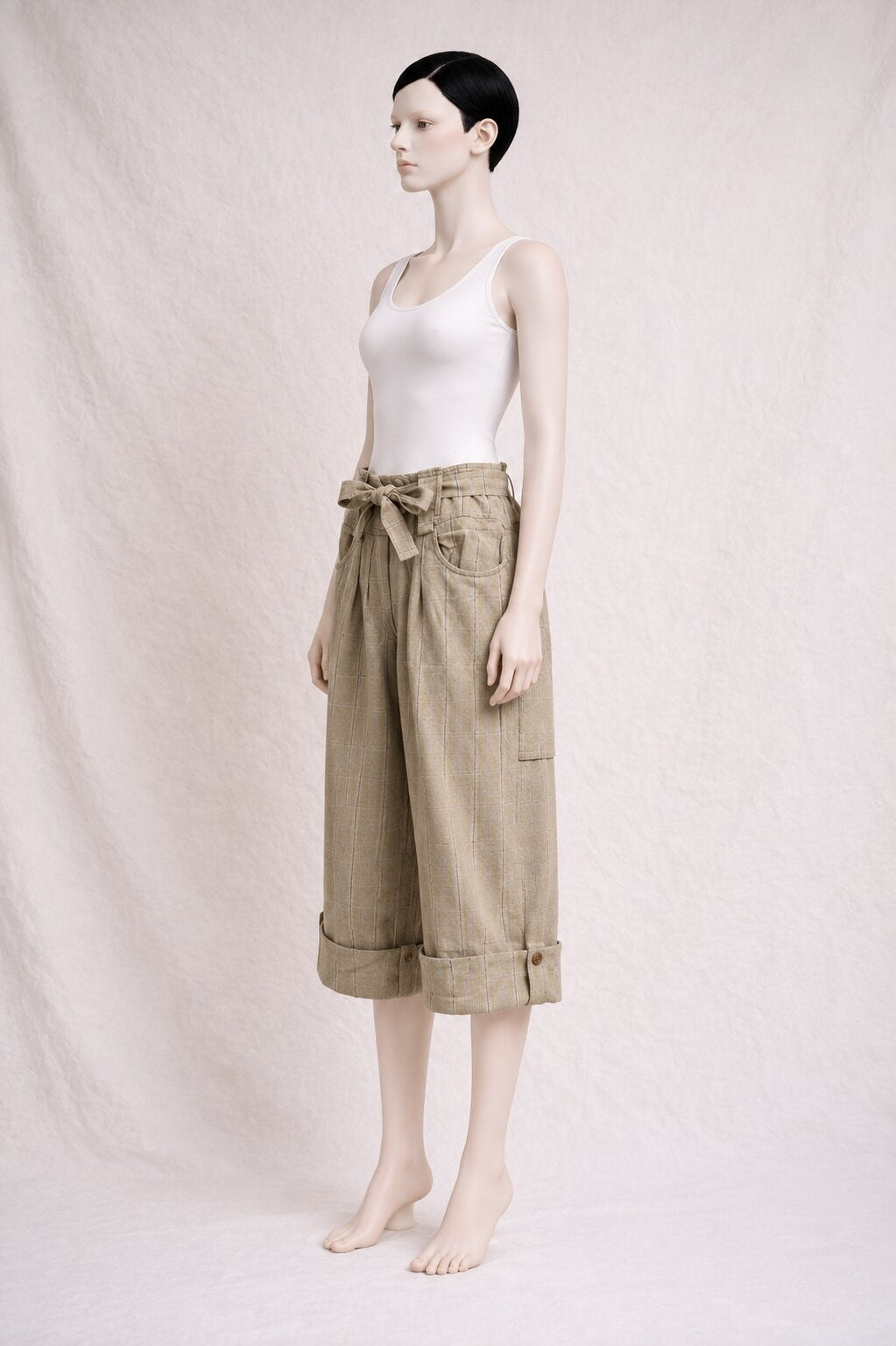 Cotélac Beige Cotton Shorts