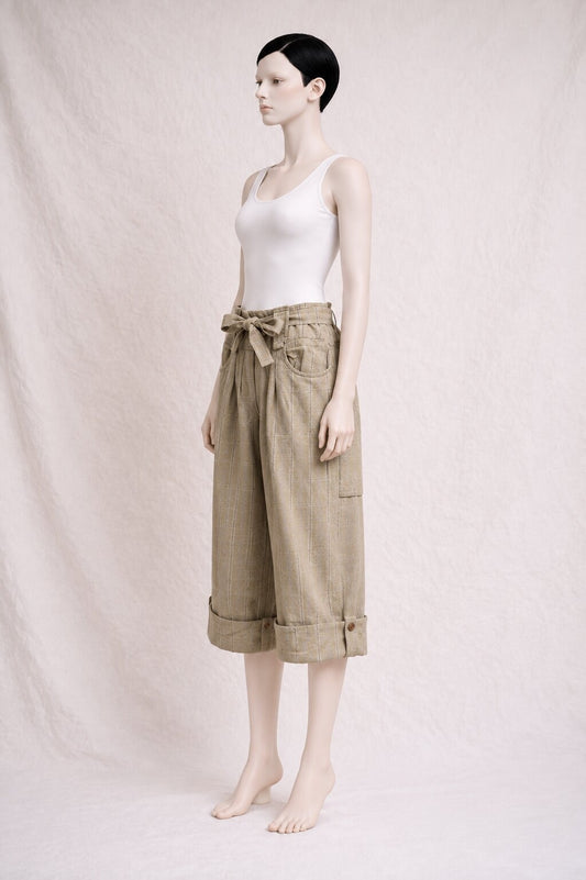 Cotélac Beige Cotton Shorts